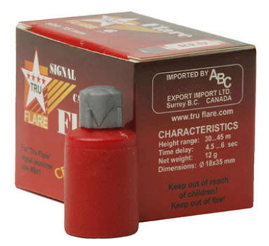 Tru Flare 15mm Signal Flare, Red, Box of 6